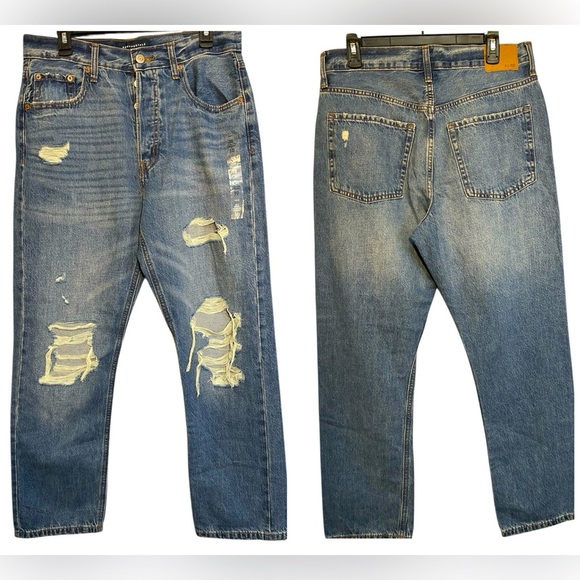 Aeropostale Denim - Aeropostale 90’a Super high Rise straight Distressed jeans, NWOT, size 10